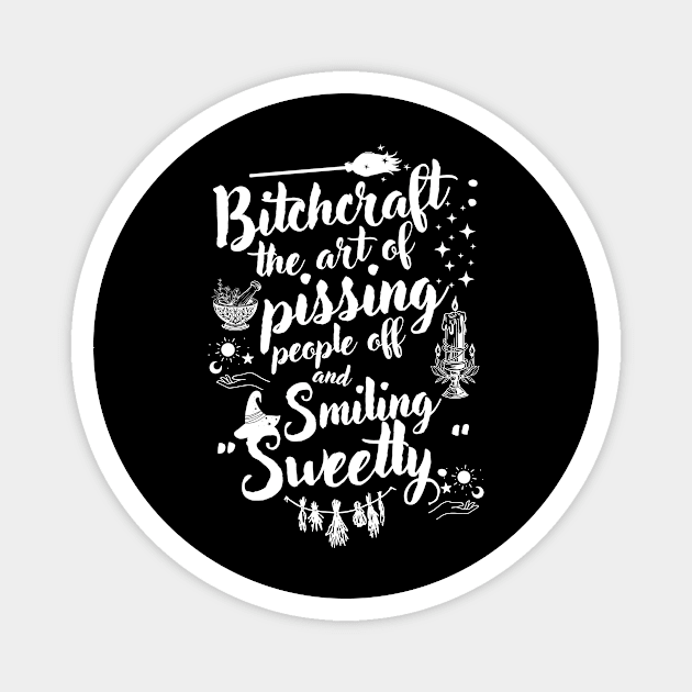 Witchcraft Bitchcraft Halloween Magnet by The WYLD Tribe